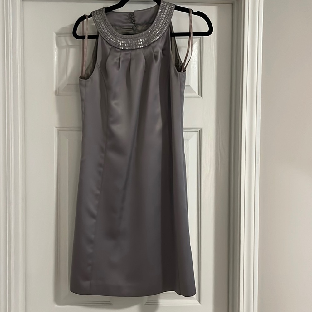 Silver Ann Taylor Loft Sheath Dress